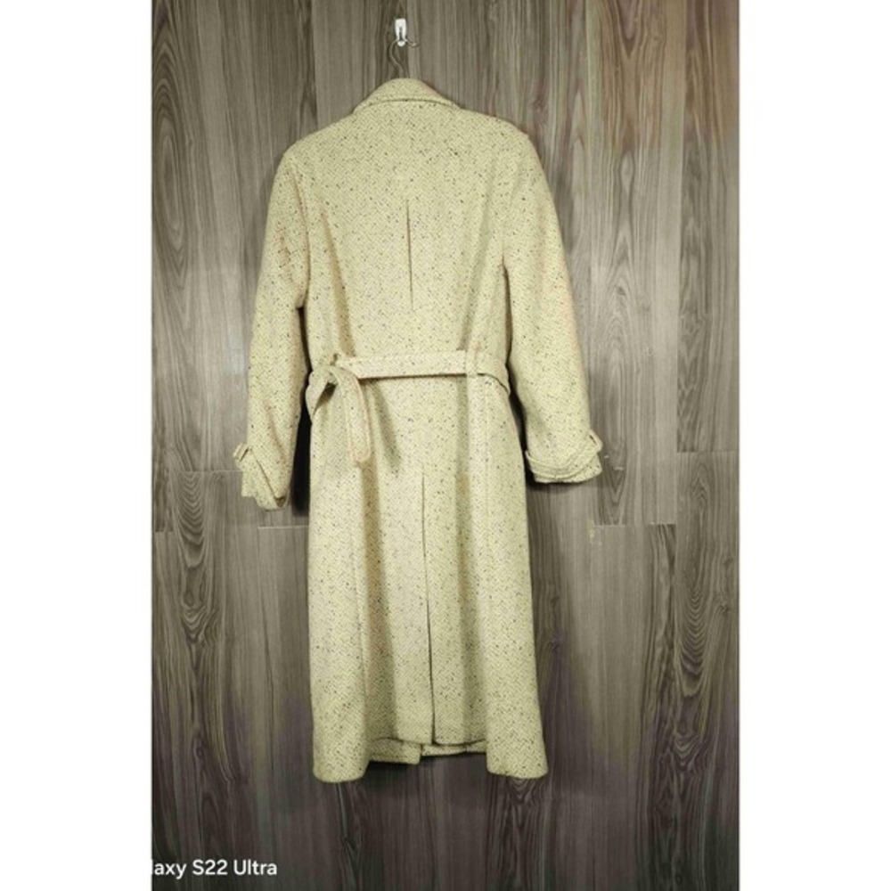 American Male Vintage Heathered Wool Trench Coat Belted Double Breasted USA Made - Picture 4 of 9